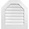 Ekena Millwork Octagonal Top Surface Mount PVC Gable Vent w/ 3-1/2"W x 1"P Standard Frame, 24"W x 26"H GVPOT24X2601SN - alternate 1